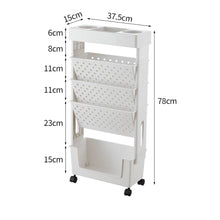 Lade das Bild in den Galerie-Viewer, Creliv Bücherregal Rollregal, Schulanfang, Lernpartner für Arbeitzimmer & Garderobe, Leichtes Bewegen, flexible Anordnung
