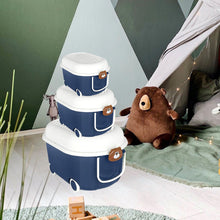 Lade das Bild in den Galerie-Viewer, Creliv Spielzeugtruhe Spielzeug Entdecker - Spielzeug Aufbewahrungsboxen Set ( 3 Stk) für Garderobe,Wohnzimmer