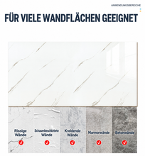 Lade das Bild in den Galerie-Viewer, CRELIV Fliesenaufkleber Klebefliesen Marmoroptik 60 × 30 cm, 10 Stück, selbstklebend, wasserfest und ölabweisend, für Küche und Bad