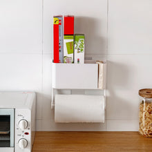 Lade das Bild in den Galerie-Viewer, CRELIV Küchenrollenhalter für Küche » Selbstklebend, Küchenaufbewahrung mit 2x Aufbewahrungsfäche