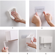 Lade das Bild in den Galerie-Viewer, CRELIV Küchenrollenhalter für Küche » Selbstklebend, Küchenaufbewahrung mit 2x Aufbewahrungsfäche