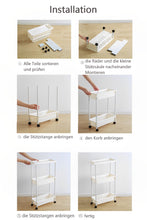 Lade das Bild in den Galerie-Viewer, CRELIV Schieberegal für Küche oder Badezimmer »Rollwagen zur Küchenaufbewahrung und Badezimmer Aufbewahrung