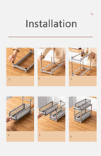 Lade das Bild in den Galerie-Viewer, CRELIV Aufbewahrungskorb, Schubladenregal, Schubladen Push-Pull-Regale mit 2 Körben für Badezimmer & Küche Aufbewahrung