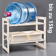 Lade das Bild in den Galerie-Viewer, CRELIV Küchenregal mit 2 Körben (ausziehbar, Höhenverstellung) für KÜCHE, Multifunktionales Küche Aufbewahrungsregal, Höhe und Breite nach Wunsch verstellbar, ideal für Unter des Spülbeckens