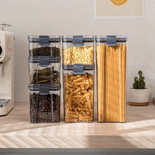 Lade das Bild in den Galerie-Viewer, CRELIV Vorratsdose 6 Stück für KÜCHE, Aufbewahrungsbox aus Plastik mit Deckel, Luftdicht & Stapelbar, BPA Frei, schön Geschenkbox verpackt, 1 Packung, 6-tlg., Kühlschrank geeignet