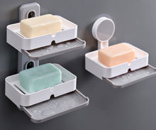 Lade das Bild in den Galerie-Viewer, CRELIV Seifenschale (Einzelschale) für BADEZIMMER oder KÜCHE, mit Schubladen-Tropfschale, Wasser fällt in der Unterplatte, OHNE Bohren