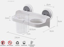 Lade das Bild in den Galerie-Viewer, CRELIV Haartrockner Ständer für BADEZIMMER, Haartrockner Halterung mit Kabelhalter, Fönhalter mit einem Mundbecher an der Wand. OHNE Bohren