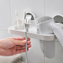 Lade das Bild in den Galerie-Viewer, CRELIV Haartrockner Ständer für BADEZIMMER, Haartrockner Halterung mit Kabelhalter, Fönhalter mit einem Mundbecher an der Wand. OHNE Bohren