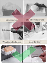 Lade das Bild in den Galerie-Viewer, CRELIV Seifenschale (Einzelschale) für BADEZIMMER oder KÜCHE, mit Schubladen-Tropfschale, Wasser fällt in der Unterplatte, OHNE Bohren