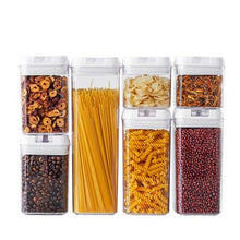 Lade das Bild in den Galerie-Viewer, CRELIV Vorratsdose 7 Stück für KÜCHE, Aufbewahrungsbox aus Plastik mit Deckel, Luftdicht & Stapelbar, BPA Frei, schön Geschenkbox verpackt, 1 Packung, 7-tlg., Kühlschrank geeignet