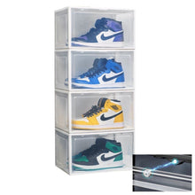 Lade das Bild in den Galerie-Viewer, CRELIV Schuhbox (ab 2 Stück), hochwertige Schuhkiste, Schuhaufbewahrung als idealer Ersatz von Schuhschrank, Stapelbox mit magnetischer Seitenöffnung für Garderobe, für Schuhe bis Größe 48