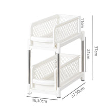 Lade das Bild in den Galerie-Viewer, CRELIV Aufbewahrungskorb, Schubladenregal, Schubladen Push-Pull-Regale mit 2 Körben für Badezimmer & Küche Aufbewahrung
