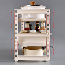 Lade das Bild in den Galerie-Viewer, CRELIV Küchenregal mit 2 Körben (ausziehbar, Höhenverstellung) für KÜCHE, Multifunktionales Küche Aufbewahrungsregal, Höhe und Breite nach Wunsch verstellbar, ideal für Unter des Spülbeckens