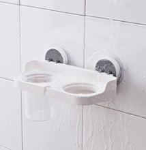 Lade das Bild in den Galerie-Viewer, CRELIV Haartrockner Ständer für BADEZIMMER, Haartrockner Halterung mit Kabelhalter, Fönhalter mit einem Mundbecher an der Wand. OHNE Bohren