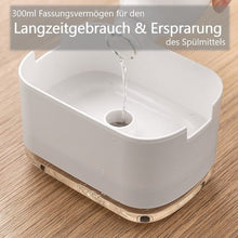 Lade das Bild in den Galerie-Viewer, CRELIV Spülmittelspender für Küche Aufbewahrung, 2-in-1 Dosierspender mit Schwammhalter (1-tlg), Einhand-Bedienung durch das ''DRÜCKEN & PUMPEN'' Design