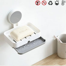 Lade das Bild in den Galerie-Viewer, CRELIV Seifenschale (Einzelschale) für BADEZIMMER oder KÜCHE, mit Schubladen-Tropfschale, Wasser fällt in der Unterplatte, OHNE Bohren