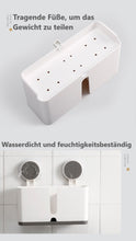 Lade das Bild in den Galerie-Viewer, CRELIV Badorganizer für BADEZIMMER, Ordnungsbox mit Zahnbürstenhalter & Rasiererhalter, OHNE Bohren