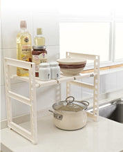 Lade das Bild in den Galerie-Viewer, CRELIV Küchenregal (ausziehbar, Höhenverstellung) für KÜCHE, Multifunktionales Küche Aufbewahrungsregal, Höhe und Breite nach Wunsch verstellbar, ideal für Unter des Spülbeckens