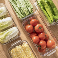 Lade das Bild in den Galerie-Viewer, CRELIV Korbeinsatz Kühlschrank Organizer mit Deckel für Küche Aufbewahrung, 4er-Set, schön Geschenkbox verpackt, BPA Frei