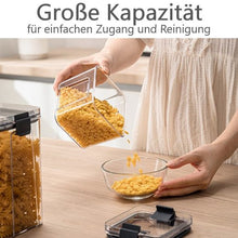 Lade das Bild in den Galerie-Viewer, CRELIV Vorratsdose 6 Stück für KÜCHE, Aufbewahrungsbox aus Plastik mit Deckel, Luftdicht & Stapelbar, BPA Frei, schön Geschenkbox verpackt, 1 Packung, 6-tlg., Kühlschrank geeignet
