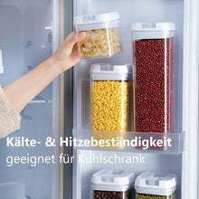 Lade das Bild in den Galerie-Viewer, CRELIV Vorratsdose 7 Stück für KÜCHE, Aufbewahrungsbox aus Plastik mit Deckel, Luftdicht & Stapelbar, BPA Frei, schön Geschenkbox verpackt, 1 Packung, 7-tlg., Kühlschrank geeignet
