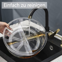 Lade das Bild in den Galerie-Viewer, CRELIV Gewürzregal Drehbar, 30cm bis zu 4 Fächer Unterteilt, Organizer für Küche Aufbewahrung