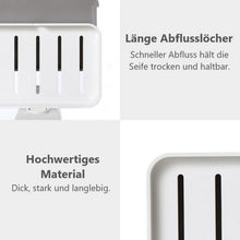 Lade das Bild in den Galerie-Viewer, CRELIV Seifenschale (Einzelschale) für BADEZIMMER oder KÜCHE, mit Schubladen-Tropfschale, Wasser fällt in der Unterplatte, OHNE Bohren