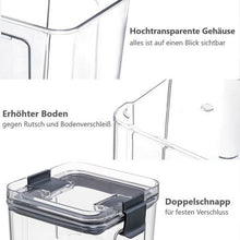 Lade das Bild in den Galerie-Viewer, CRELIV Vorratsdose 6 Stück für KÜCHE, Aufbewahrungsbox aus Plastik mit Deckel, Luftdicht & Stapelbar, BPA Frei, schön Geschenkbox verpackt, 1 Packung, 6-tlg., Kühlschrank geeignet