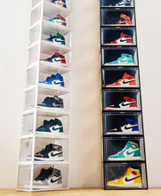 Lade das Bild in den Galerie-Viewer, CRELIV Schuhbox (ab 2 Stück), hochwertige Schuhkiste, Schuhaufbewahrung als idealer Ersatz von Schuhschrank, Stapelbox mit magnetischer Seitenöffnung für Garderobe, für Schuhe bis Größe 48