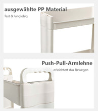 Lade das Bild in den Galerie-Viewer, CRELIV Regal für KÜCHE oder BADEZIMMER, Regalwagen mit 3 Etagen und 4 Haken, platzsparend Ordnungswagen