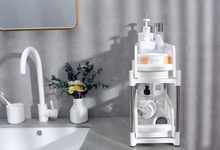 Lade das Bild in den Galerie-Viewer, CRELIV Aufbewahrungskorb, Schubladenregal, Schubladen Push-Pull-Regale mit 2 Körben für Badezimmer & Küche Aufbewahrung