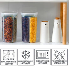 Lade das Bild in den Galerie-Viewer, CRELIV Vorratsdose für Küche, mit abnehmbare und freie Partitionen, 2,3 Liter, luftdichter Vorratsbehälter zur Küchenaufbewahrung, jedes Fach verfügt eine eigene Öffnung