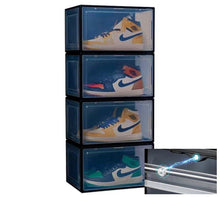 Lade das Bild in den Galerie-Viewer, CRELIV Schuhbox (ab 2 Stück), hochwertige Schuhkiste, Schuhaufbewahrung als idealer Ersatz von Schuhschrank, Stapelbox mit magnetischer Seitenöffnung für Garderobe, für Schuhe bis Größe 48