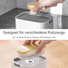 Lade das Bild in den Galerie-Viewer, CRELIV Spülmittelspender für Küche Aufbewahrung, 2-in-1 Dosierspender mit Schwammhalter (1-tlg), Einhand-Bedienung durch das ''DRÜCKEN & PUMPEN'' Design