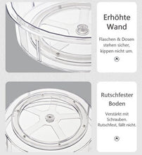 Lade das Bild in den Galerie-Viewer, CRELIV Gewürzregal Drehbar, 30cm bis zu 4 Fächer Unterteilt, Organizer für Küche Aufbewahrung