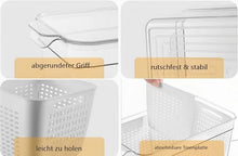 Lade das Bild in den Galerie-Viewer, CRELIV Korbeinsatz Kühlschrank Organizer mit Deckel für Küche Aufbewahrung, 4er-Set, schön Geschenkbox verpackt, BPA Frei