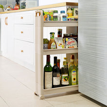 Lade das Bild in den Galerie-Viewer, CRELIV Regal für KÜCHE oder BADEZIMMER, Regalwagen mit 3 Etagen und 4 Haken, platzsparend Ordnungswagen