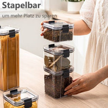 Lade das Bild in den Galerie-Viewer, CRELIV Vorratsdose 6 Stück für KÜCHE, Aufbewahrungsbox aus Plastik mit Deckel, Luftdicht & Stapelbar, BPA Frei, schön Geschenkbox verpackt, 1 Packung, 6-tlg., Kühlschrank geeignet