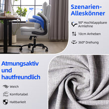Lade das Bild in den Galerie-Viewer, CRELIV Bürostuhl ergonomisch, Lendenkissen, 125° Wippfunktion, höhenverstellbar, 360° drehbar
