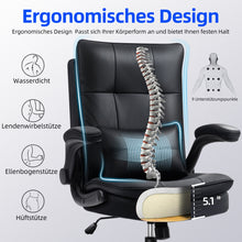 Lade das Bild in den Galerie-Viewer, CRELIV Bürostuhl ergonomisch, Lendenkissen, 125° Wippfunktion, höhenverstellbar, 360° drehbar
