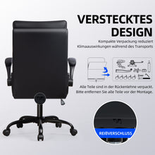 Lade das Bild in den Galerie-Viewer, CRELIV Bürostuhl ergonomisch, Lendenkissen, 125° Wippfunktion, höhenverstellbar, 360° drehbar
