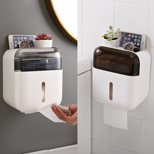Lade das Bild in den Galerie-Viewer, CRELIV Toilettenpapierhalter mit Schubladenfach und Handyhalter, für Badezimmer, OHNE Bohren
