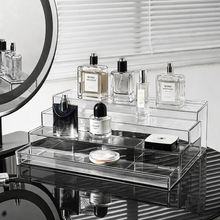 Lade das Bild in den Galerie-Viewer, CRELIV Make-Up Organizer mit Schublade – 3-stufiger Kosmetik-Aufsteller
